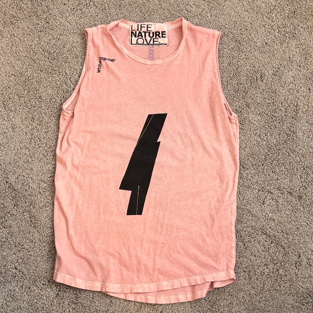 Life Nature Love Pink Tee with Bold Black Logo
